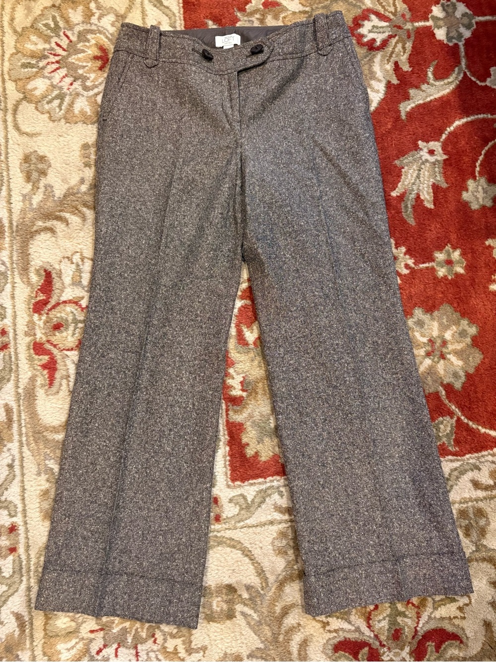 LOFT Gray Wool Marisa Pants